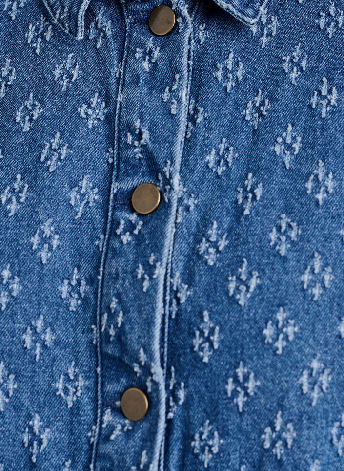 Jeansjacka med slitningar, Bl&aring;, Packshot image number 2