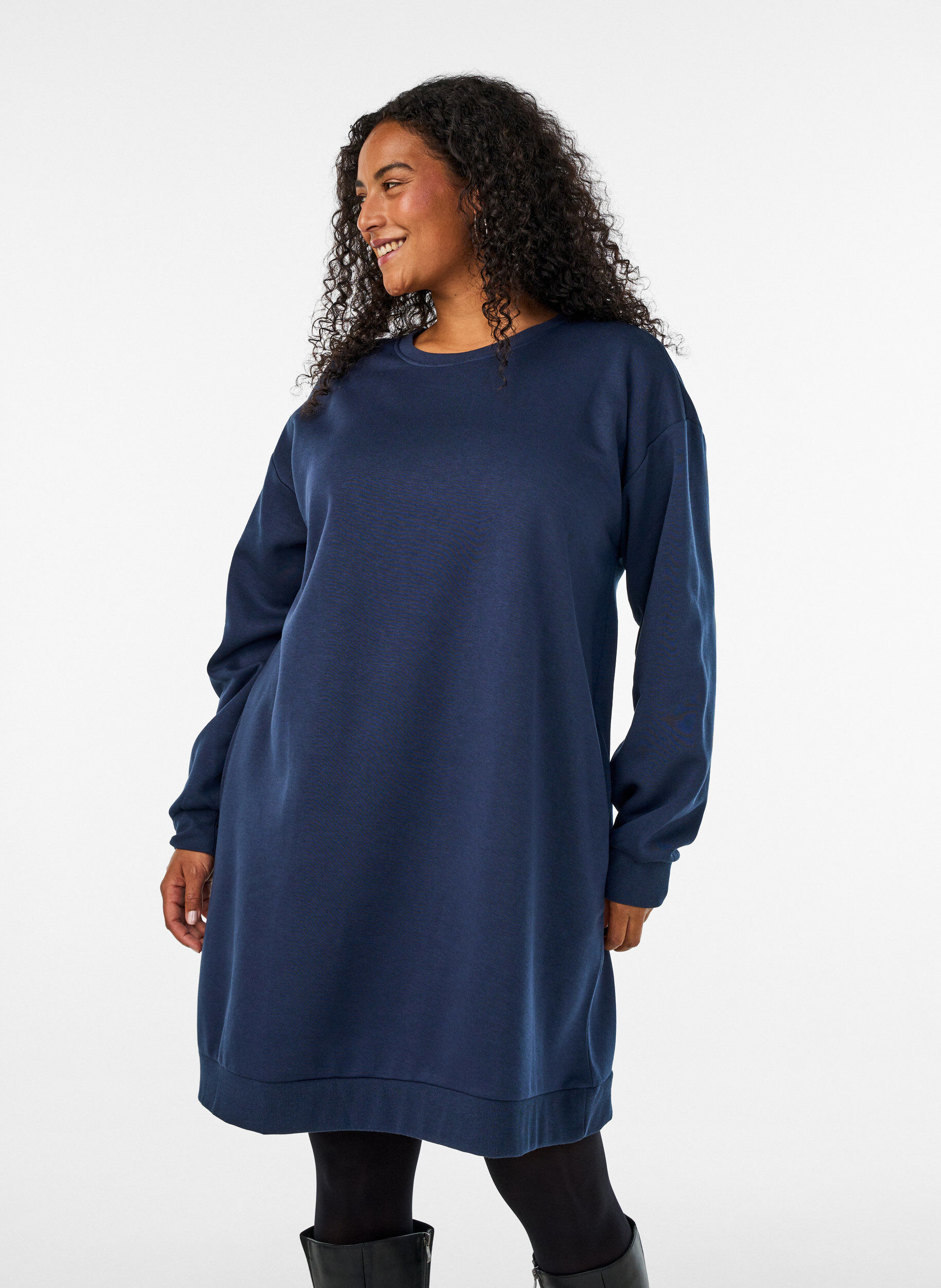 ZizziL&ouml;s sweatshirtkl&auml;nning med fickor, Bl&aring;, Model image number 0