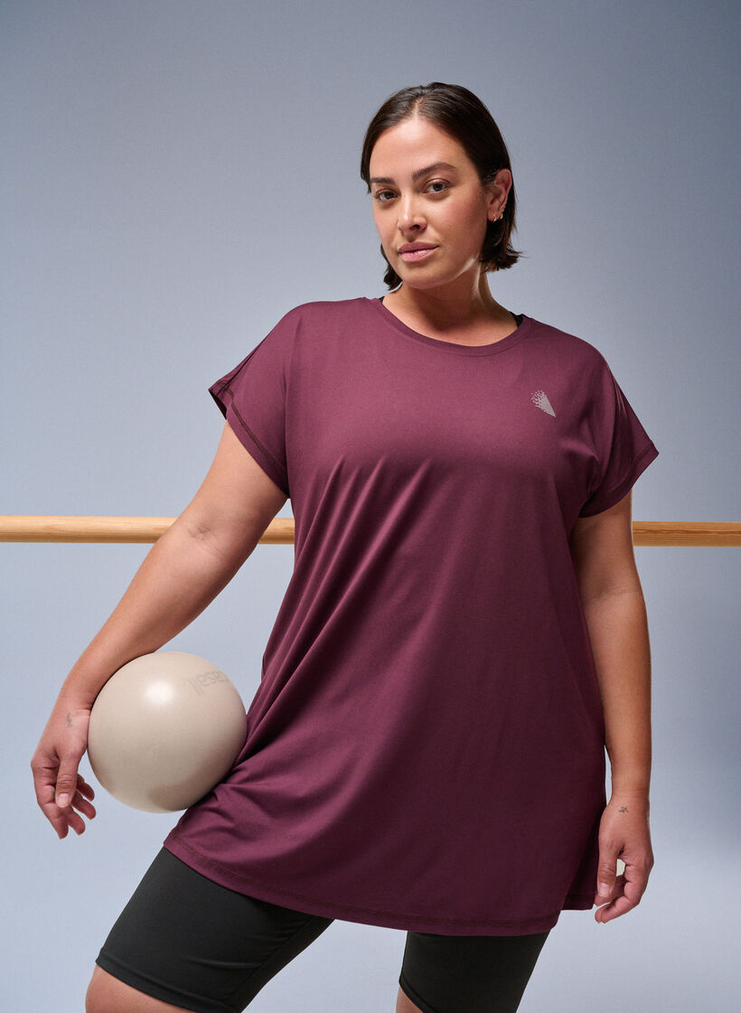 L&aring;ng tr&auml;nings-t-shirt, R&ouml;d, Image image number 0