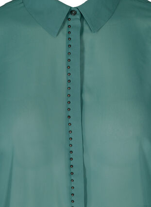 Långärmad skjorta med nitar, Sea Pine, Packshot image number 2