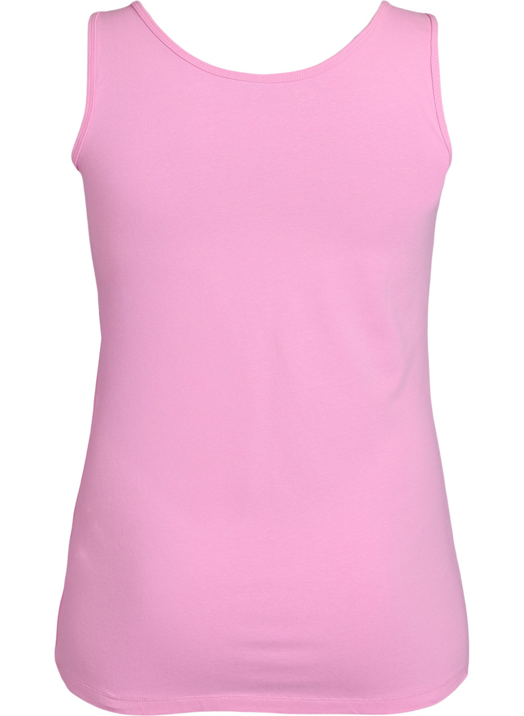 ZizziSolid f&auml;rg bas topp i bomull, Rosa, Packshot image number 1