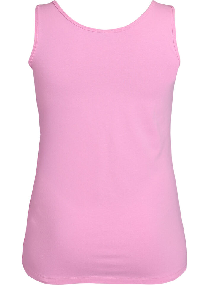 Solid f&auml;rg bas topp i bomull, Rosa, Packshot image number 1