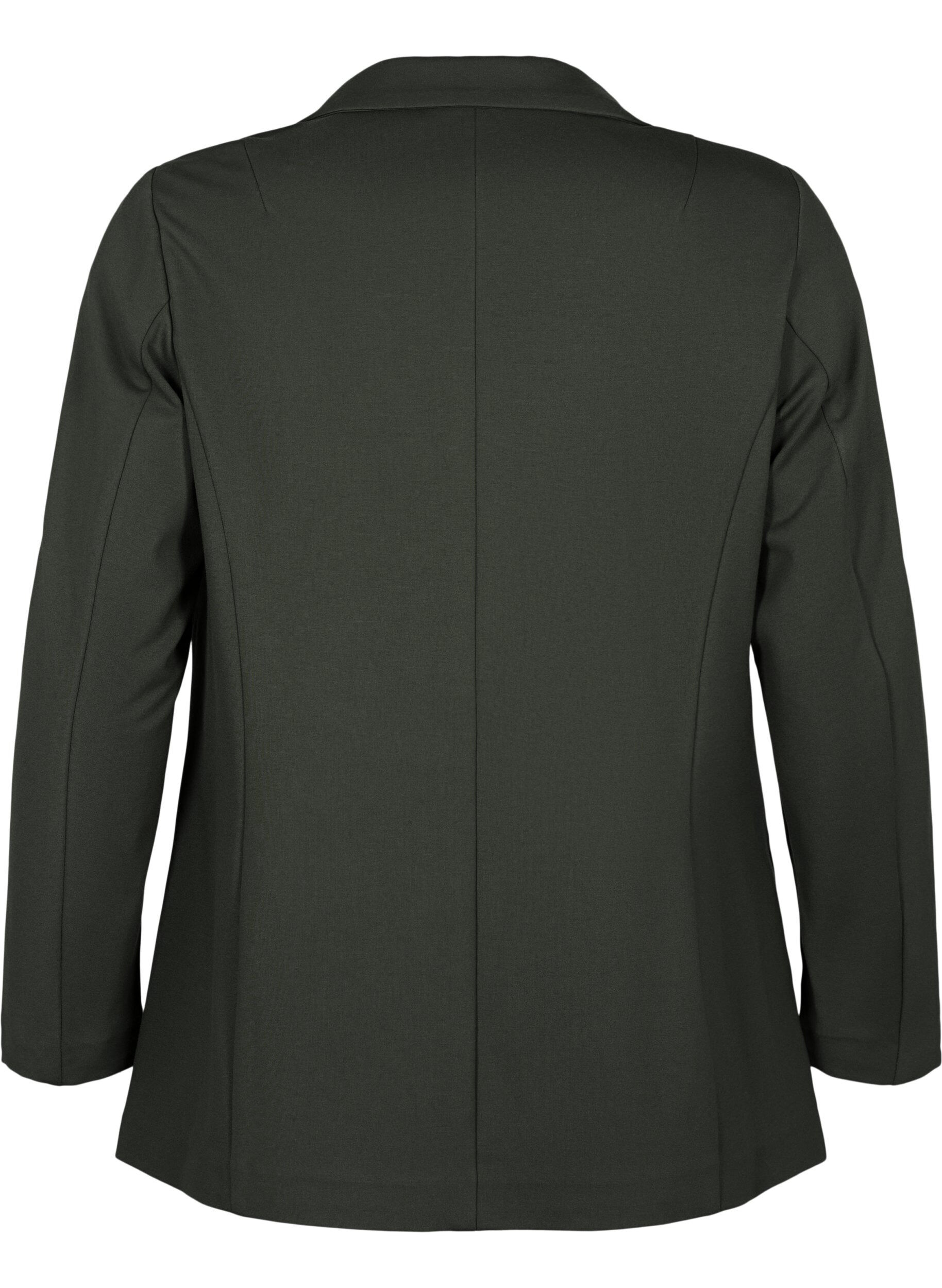 ZizziEnkel blazer med knapp, Gr&ouml;n, Packshot image number 1