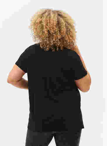  T-shirt till träning med print, Black w. Pink A, Model image number 1