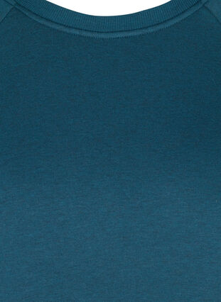 Sweatklänning med fickor och slits, Majolica Blue Mel., Packshot image number 2