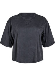 Boxig t-shirt i ekologisk bomull, Grå