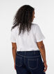 T-shirt i bomull med textm&auml;rke, Vit, Model image number 2