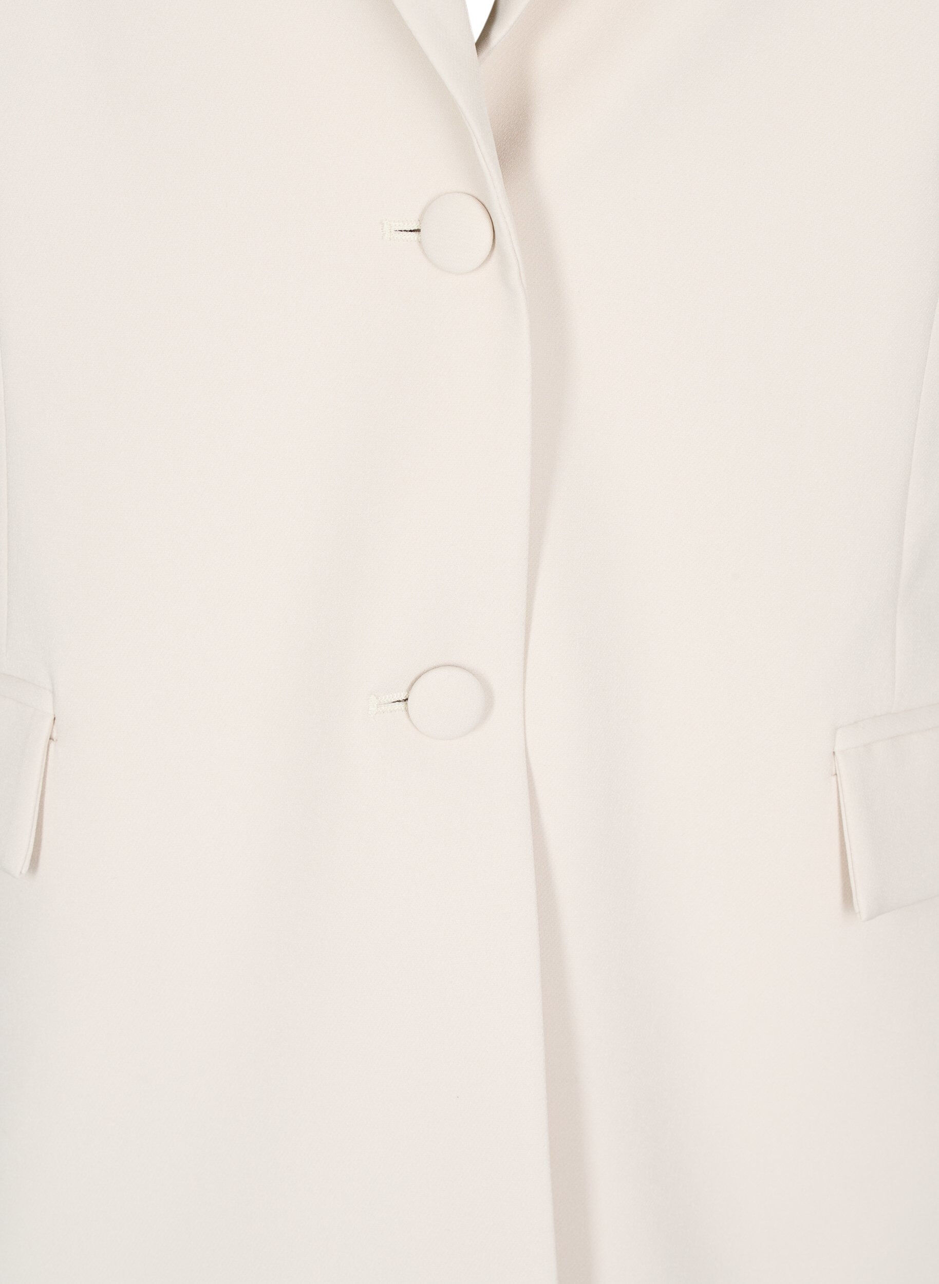 ZizziKlassisk kavaj med knappst&auml;ngning, Beige, Packshot image number 2