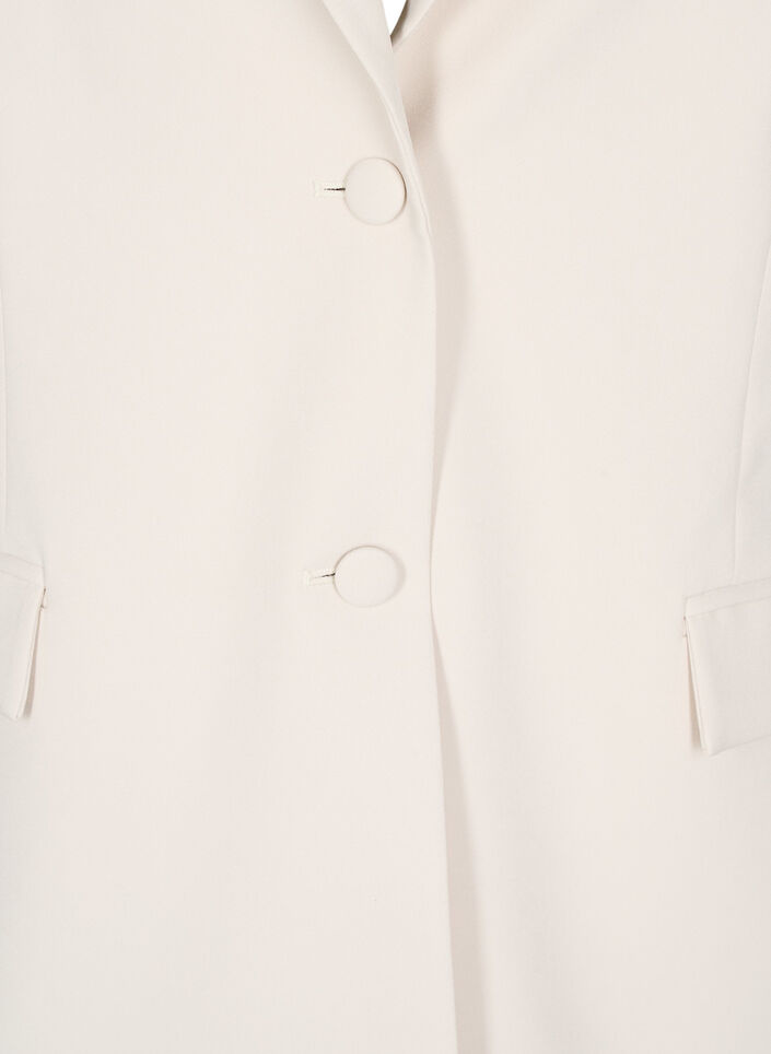 Klassisk kavaj med knappst&auml;ngning, Beige, Packshot image number 2