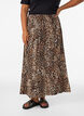 Maxikjol i viskos med smock, Brun, Model image number 2