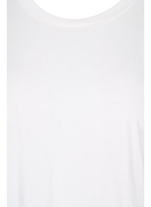 Kortärmad t-shirt med broderi anglaise, Off White Mel, Packshot image number 2