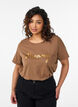 T-shirt med tryck, Brun, Model image number 0