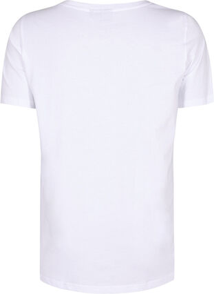 T-shirt i bomull med motiv, B. White w. Sulphur, Packshot image number 1