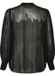 Blus i viskos med volangkrage, Svart, Packshot image number 1
