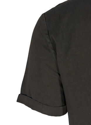 Kortärmad klänning i lyocell, Black, Packshot image number 3