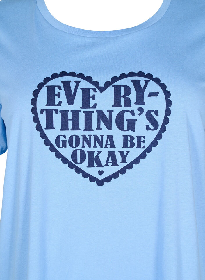 T-shirt i bomull med motiv, D.R.Blue w. Every, Packshot image number 2