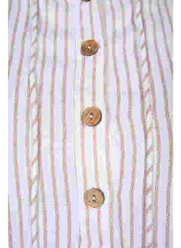 Tunika i viskos med huva, Natural/White Stripe, Packshot image number 2