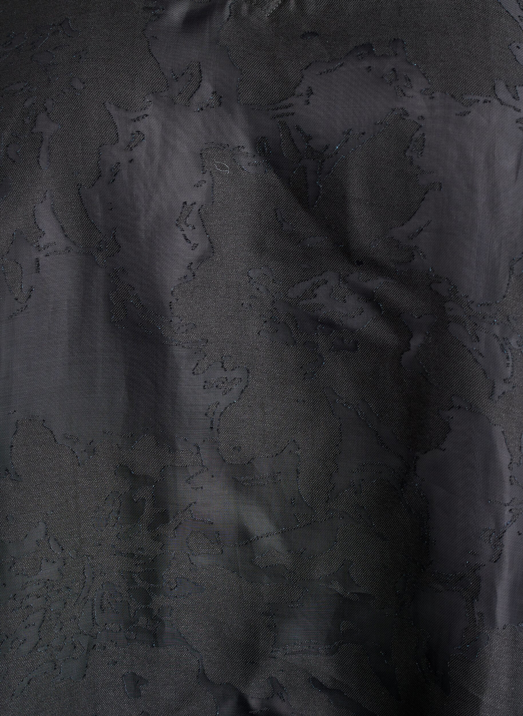 Zizzi Festblus i organzalook med ton-i-ton-m&ouml;nster, Svart, Packshot image number 2