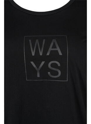 T-shirt i bomull med tryck, Black WAYS, Packshot image number 2