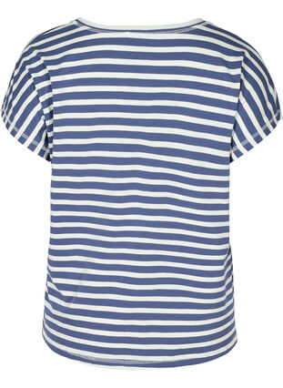 Randig t-shirt i bomull, Twilight Blue Stripe, Packshot image number 1