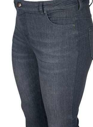 Amy jeans med hög midja och push up, Grey Denim, Packshot image number 2