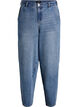 Barrel jeans med h&ouml;g midja, Bl&aring;, Packshot image number 0