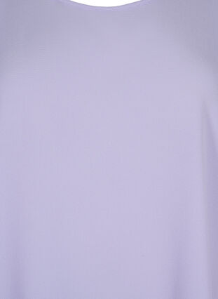 Topp med korta ärmar och rund halsringning, Lavender, Packshot image number 2