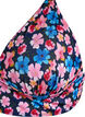 Bikinitopp med blommigt tryck och knytning i ryggen, Rosa, Packshot image number 2