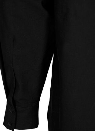 Bomullsskjorta med broderi anglaise, Black, Packshot image number 4