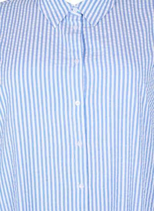Lång randig bomullsskjorta, Light Blue Stripe, Packshot image number 2