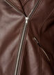 Bikerjacka i l&auml;derimitation, Brun, Packshot image number 2