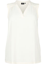 &Auml;rml&ouml;s topp med rynkdetaljer, Vanilla