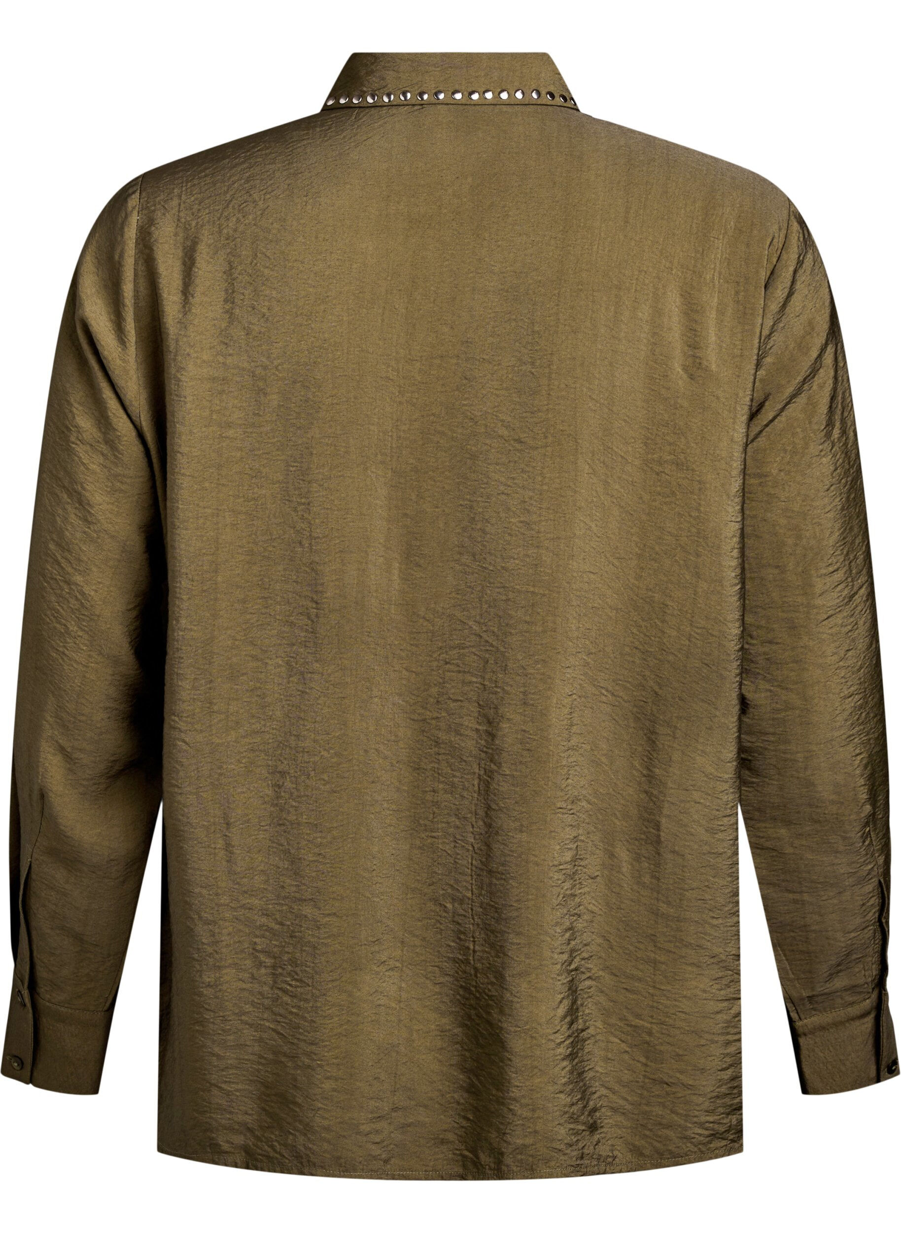 Zizzi Skjorta med nitar, Gr&ouml;n, Packshot image number 1