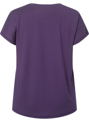 Kortärmad t-shirt för träning, Purple Plumeria, Packshot image number 1