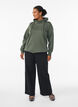 Sweatshirt med h&ouml;g krage och fickor, Gr&ouml;n, Model image number 1