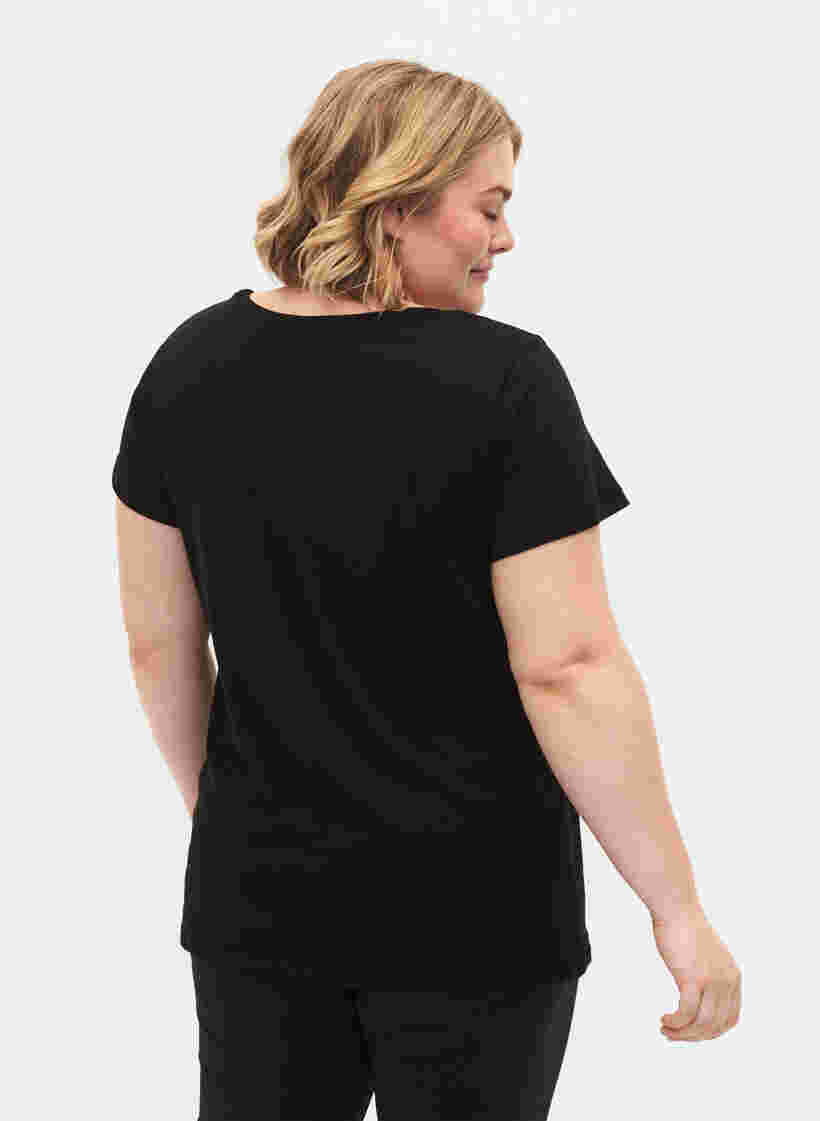  T-shirt till träning med print, Black w.Less Is More, Model image number 1