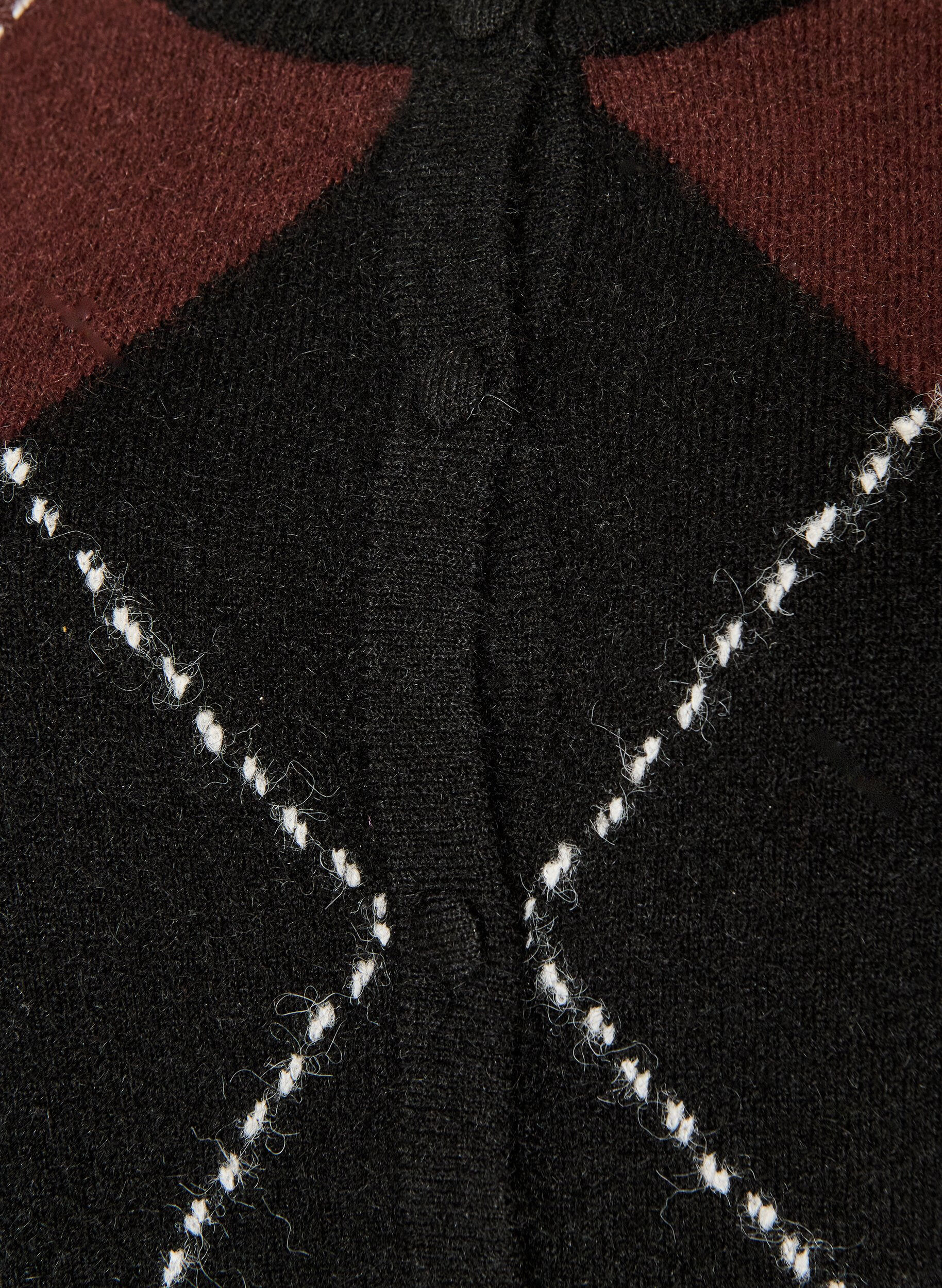 ZizziKofta med argylem&ouml;nster, Svart, Packshot image number 2