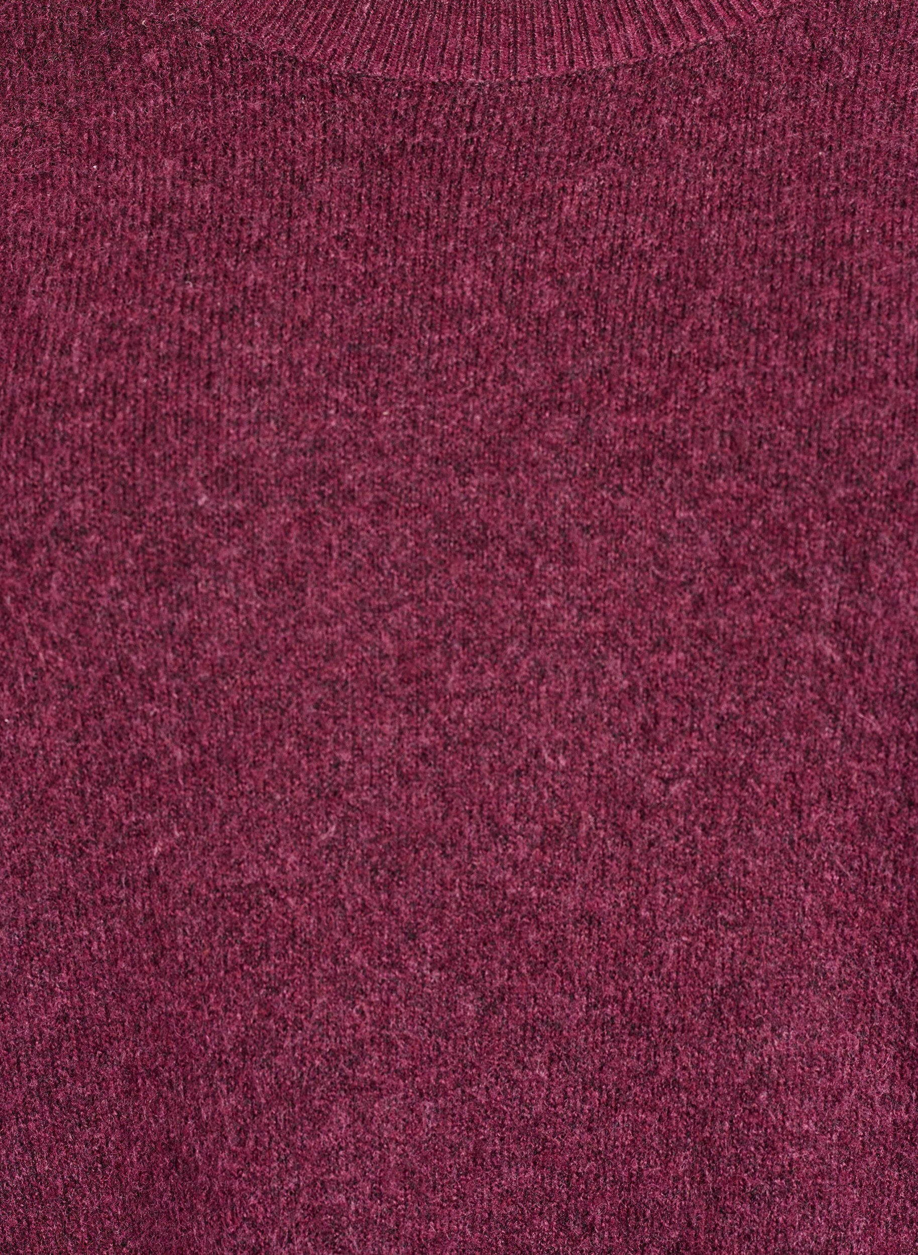 ZizziL&ouml;st stickad tr&ouml;ja med framtr&auml;dande s&ouml;mmar, M&ouml;rk Bordeaux, Packshot image number 2
