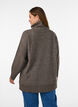 L&ouml;st stickad tr&ouml;ja med polokrage, Brun, Model image number 2