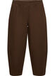 Barrel-jeans med h&ouml;g midja och res&aring;r i midjan, Brun, Packshot image number 0