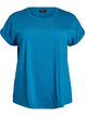 Kort&auml;rmad t-shirt i bomullsmix, Bl&aring;, Packshot image number 0