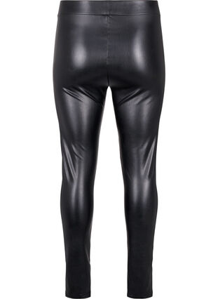 Belagda leggings med borstad insida, Black, Packshot image number 1