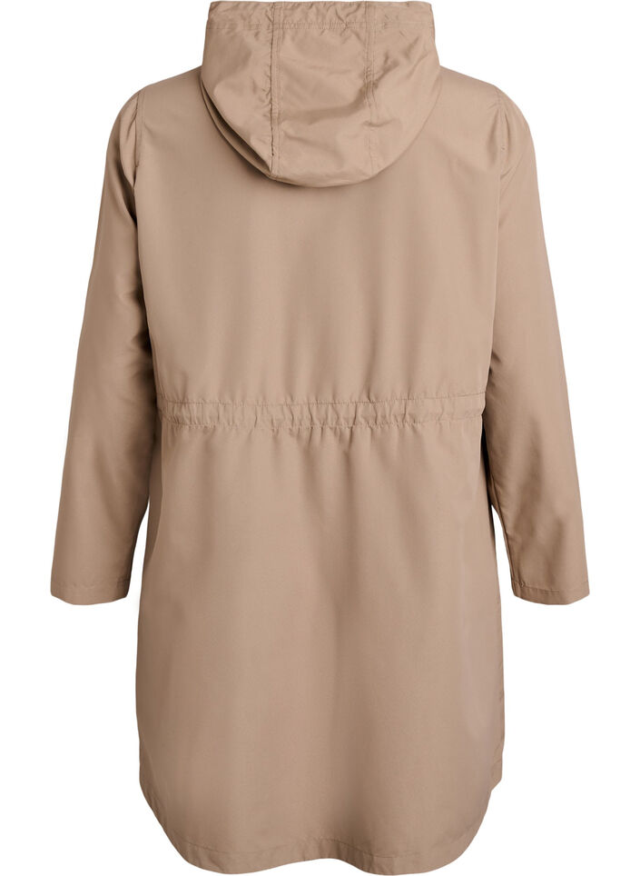 Flash - Lättviktig parkas med huva, Brun, Packshot image number 1