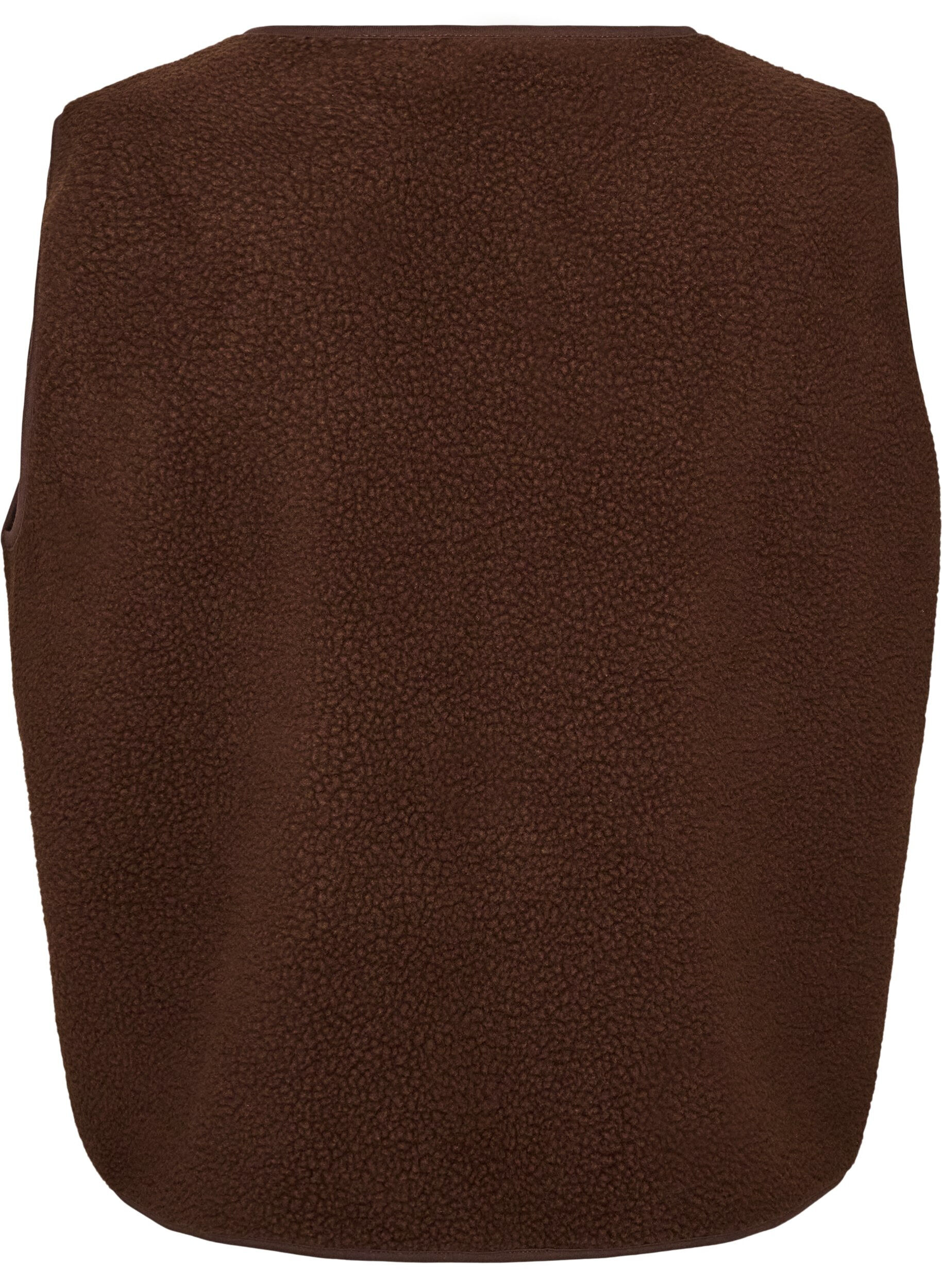 ZizziTeddyv&auml;st med knappar och fickor, Brun, Packshot image number 1