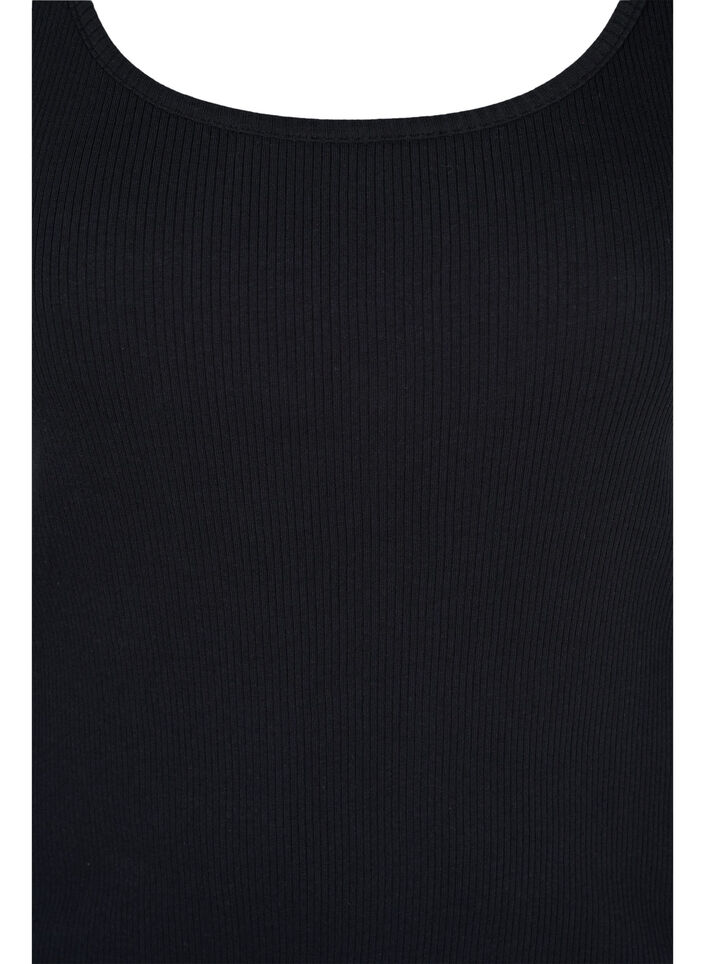 2-pack ribbad bas-tanktop , Black/Navy Blazer, Packshot image number 2