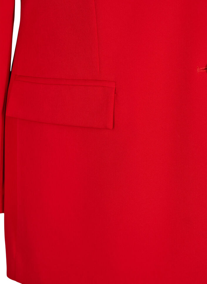 Klassisk kavaj med knappst&auml;ngning, R&ouml;d, Packshot image number 3