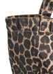 Shopper i denim med leopardmönster, Brun, Packshot image number 2