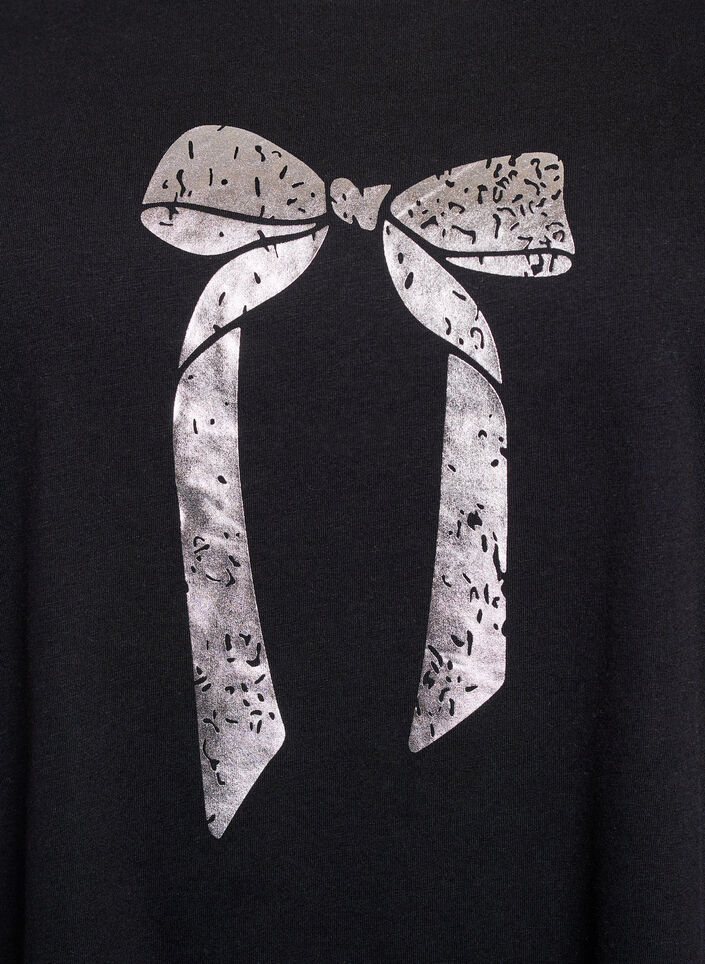 T-shirt med tryck, Svart, Packshot image number 2