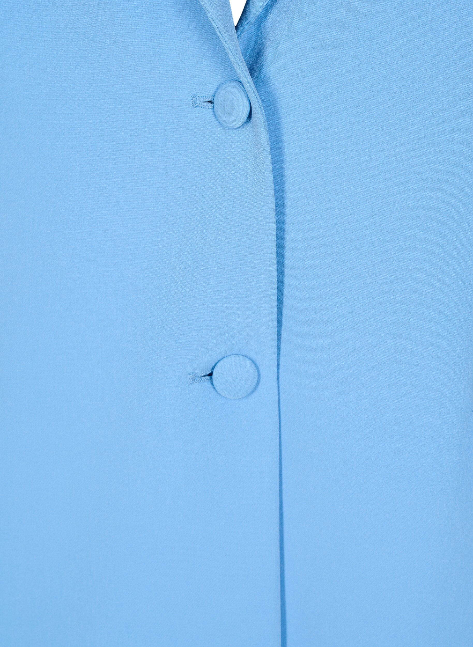 Zizzi Klassisk kavaj med knappst&auml;ngning, Bl&aring;, Packshot image number 2