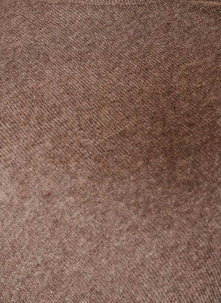 Fin stickad poncho, Brun, Packshot image number 2